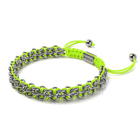 Lama-Links | Mini-Kismet-Armband | Neongelb x Silber